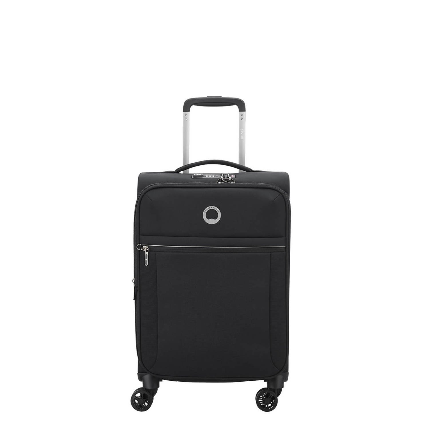 Delsey trolley Brochant 2.0 55 cm. Expandable zwart