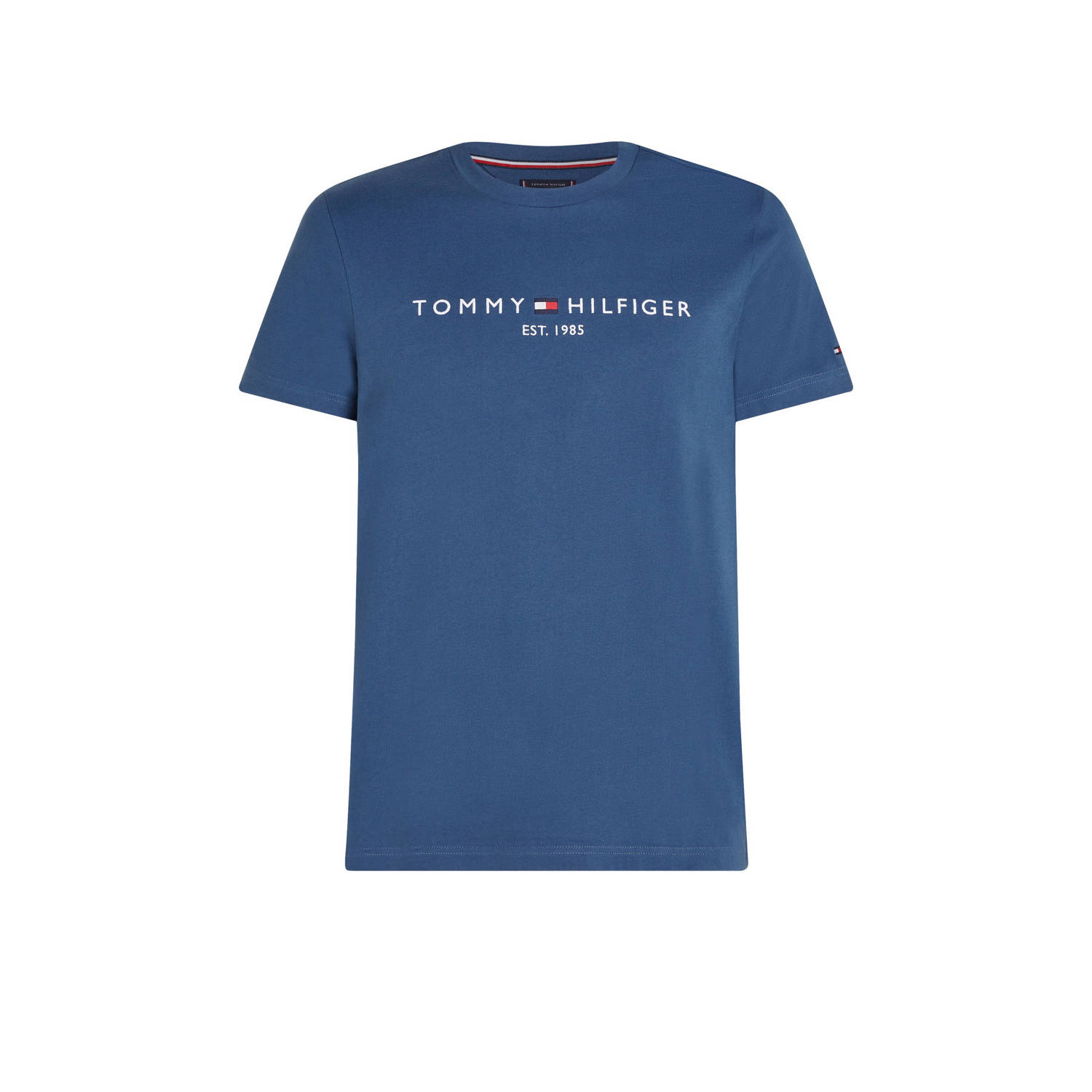 Tommy Hilfiger Core Embroidered Logo T-Shirt Blue- Heren Blue