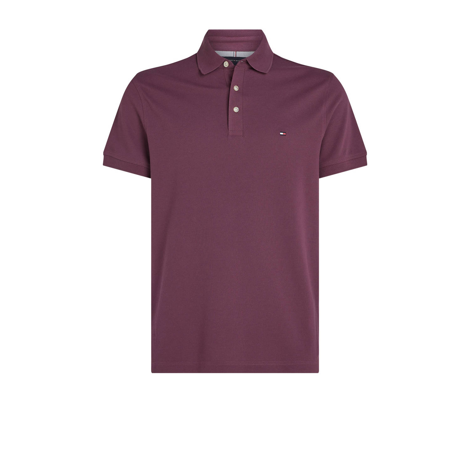 Tommy Hilfiger slim fit polo 1985 met logo Heritage Plum