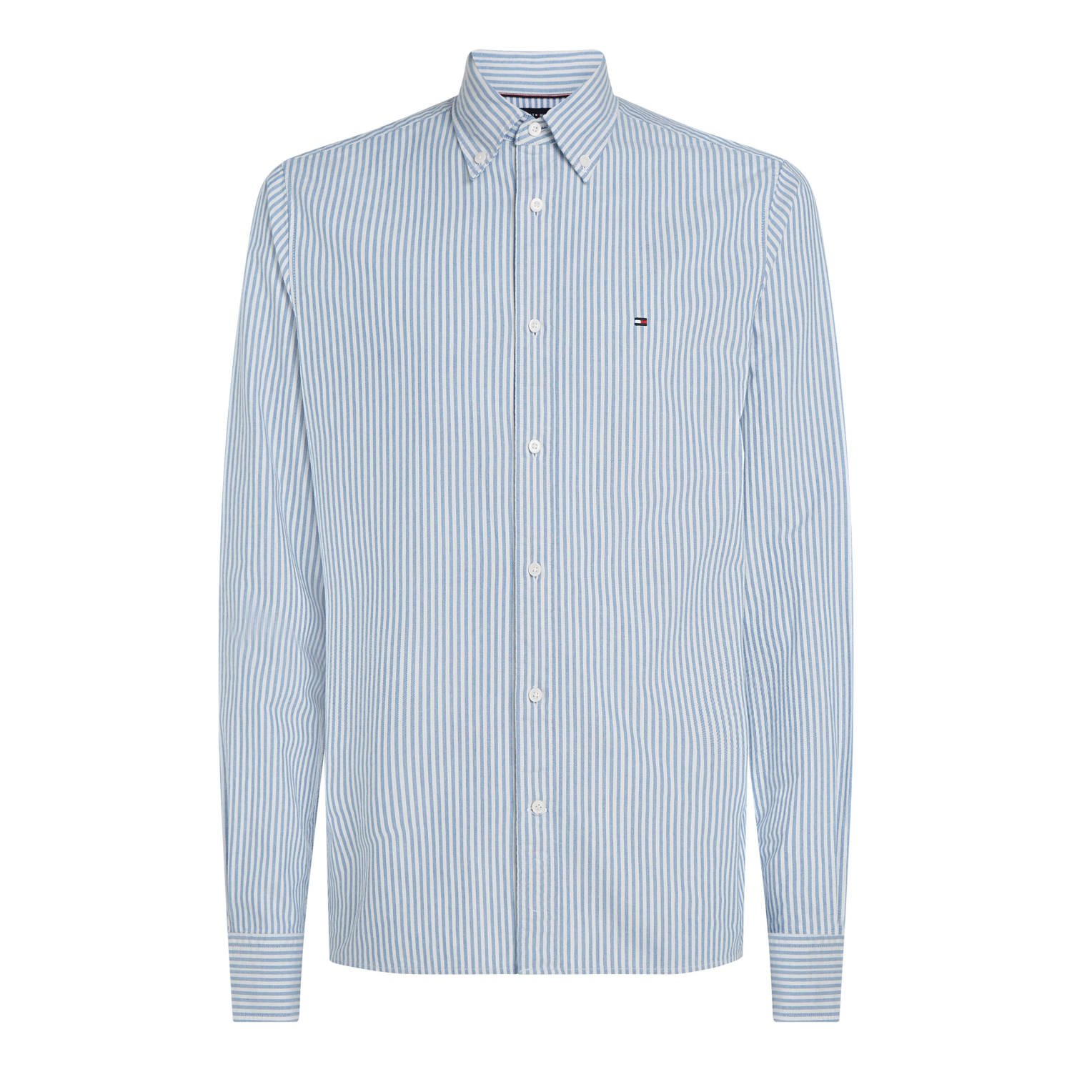 Tommy Hilfiger gestreept regular fit overhemd HERITAGE OXFORD STRIPE shirt blue white
