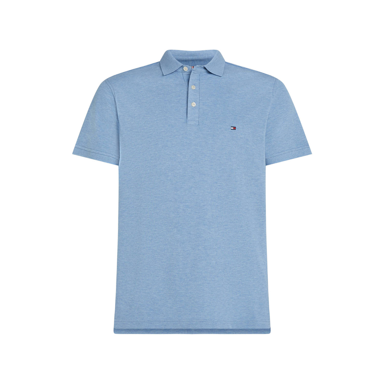 Tommy Hilfiger slim fit polo 1985 met logo light blue heather
