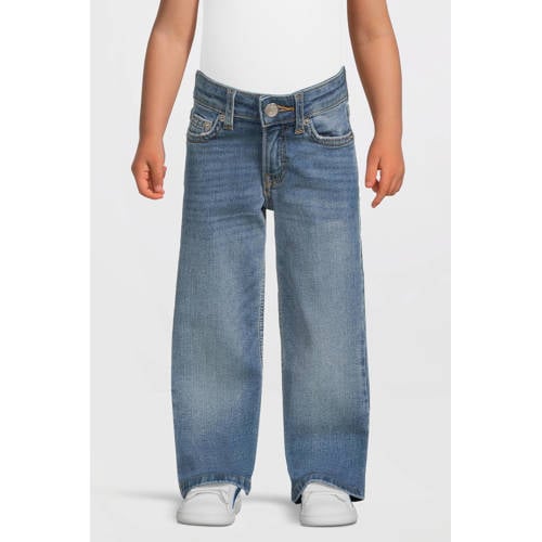 anytime wide leg jeans medium blauw afbeelding