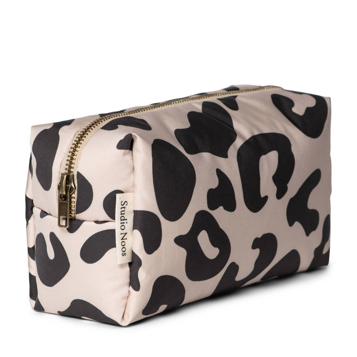Studio Noos luieretui Holy Cow Puffy Pouch ecru zwart