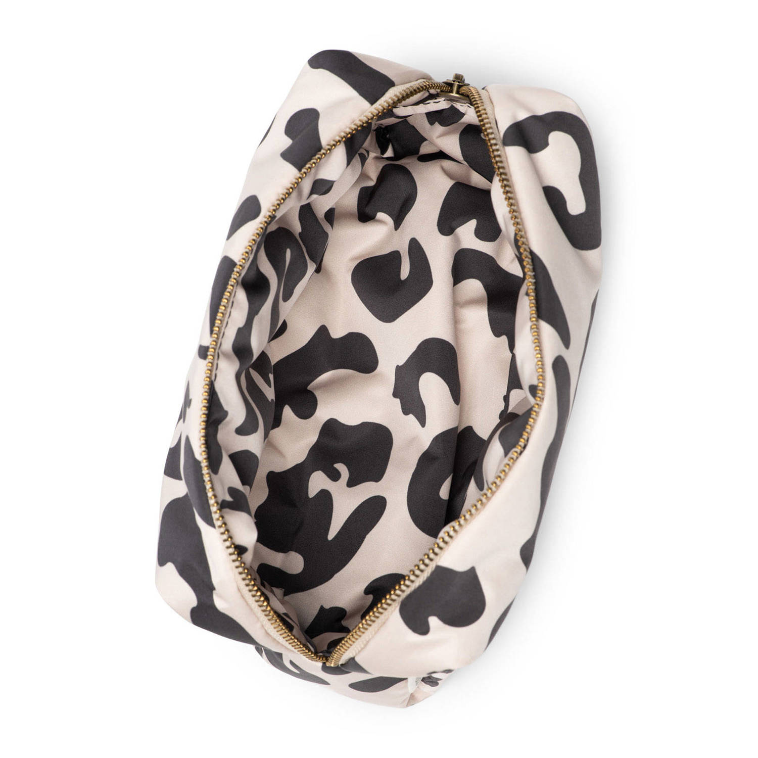Studio Noos luieretui Holy Cow Puffy Pouch ecru zwart