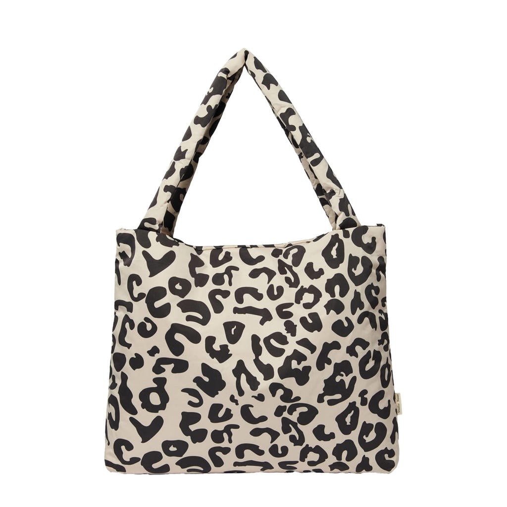 Studio Noos luiertas Holy Cow Puffy Mom Bag ecru/zwart