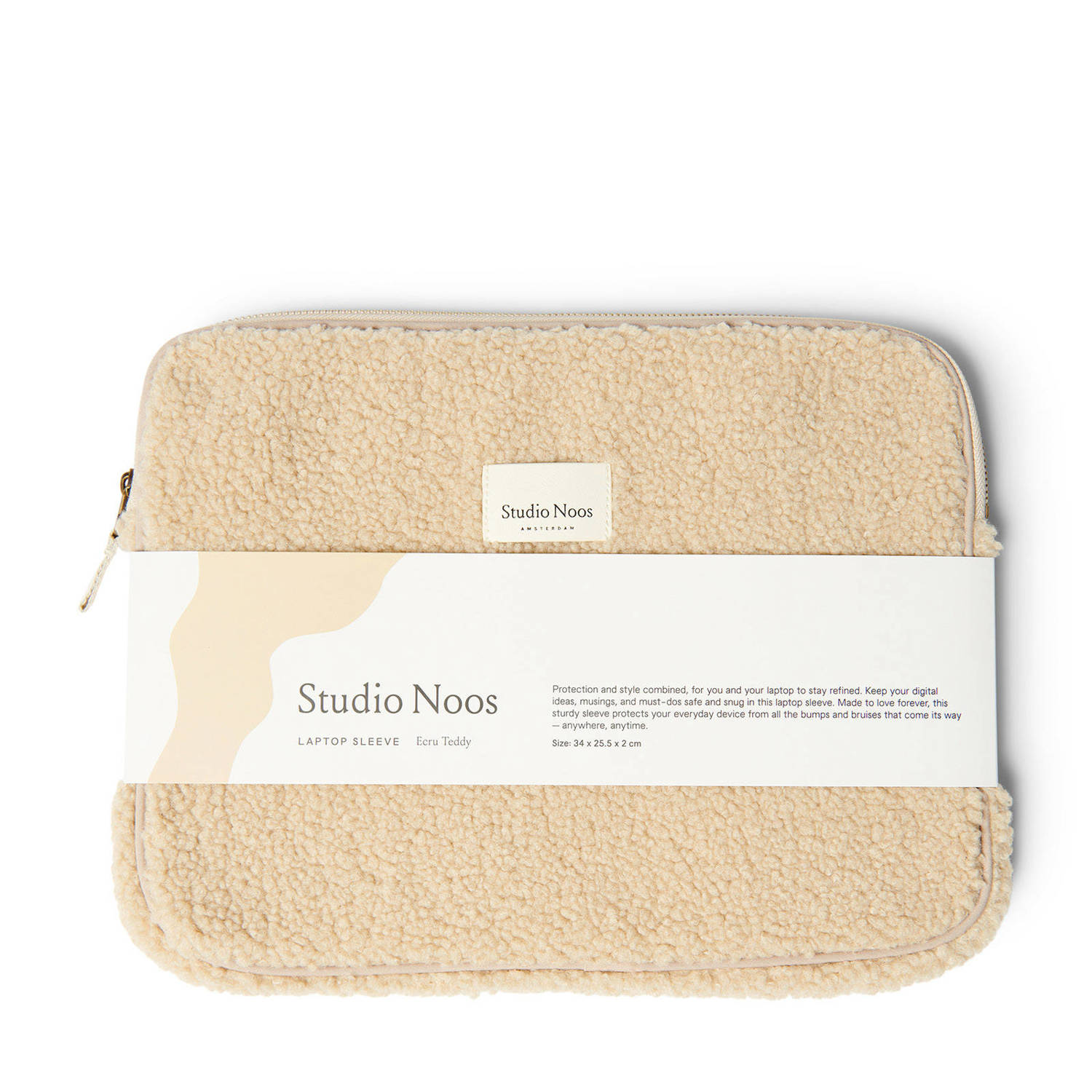 Studio Noos 13 inch Teddy laptopsleeve ecru