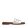 Manfield leren slippers goud