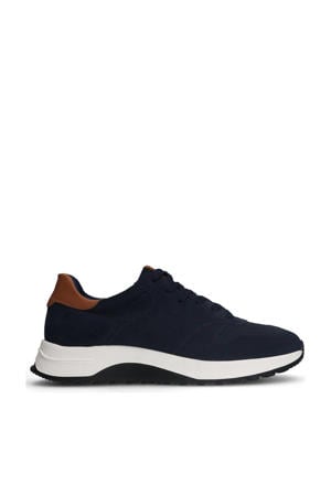 suède sneakers blauw