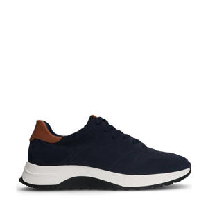 suède sneakers blauw