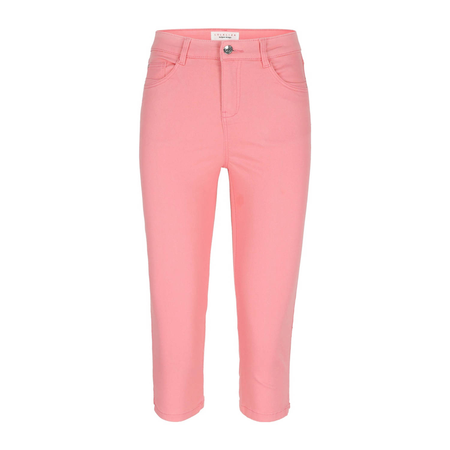 LOLALIZA cropped skinny broek roze