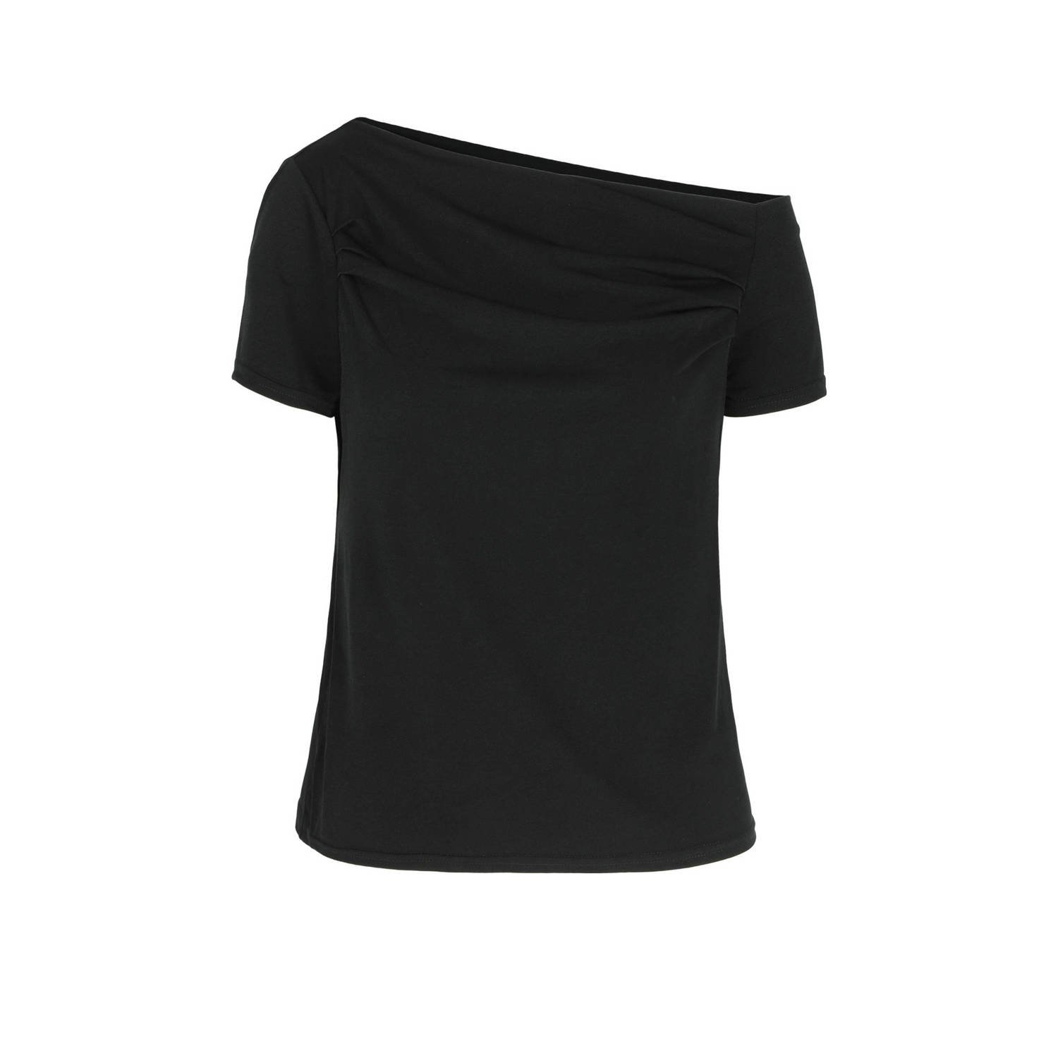 LOLALIZA one shoulderT-shirt zwart