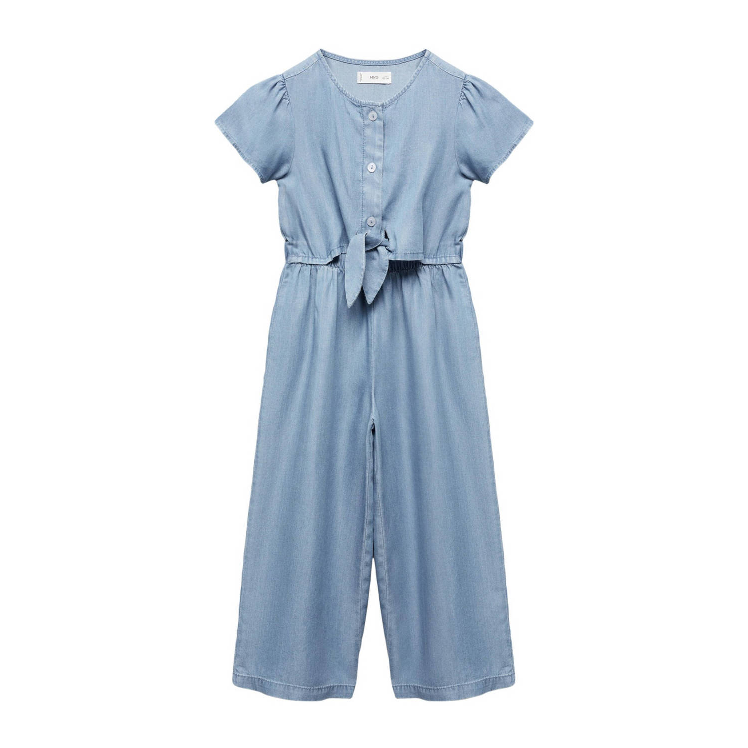 Mango Kids jumpsuit Meisjes Lyocell Ronde hals Effen 134