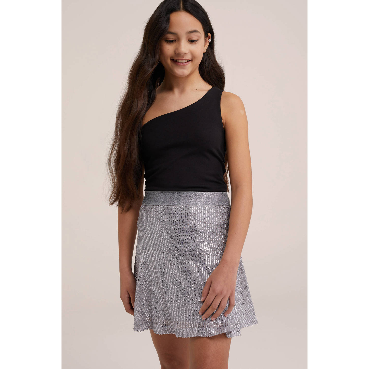 WE Fashion rok zilver