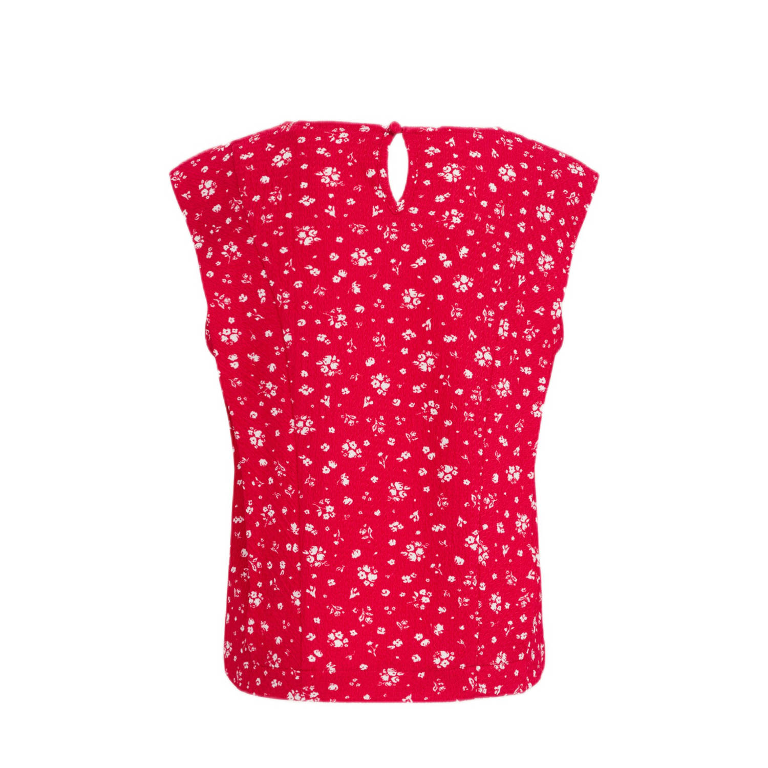 WE Fashion gebloemde top rood wit