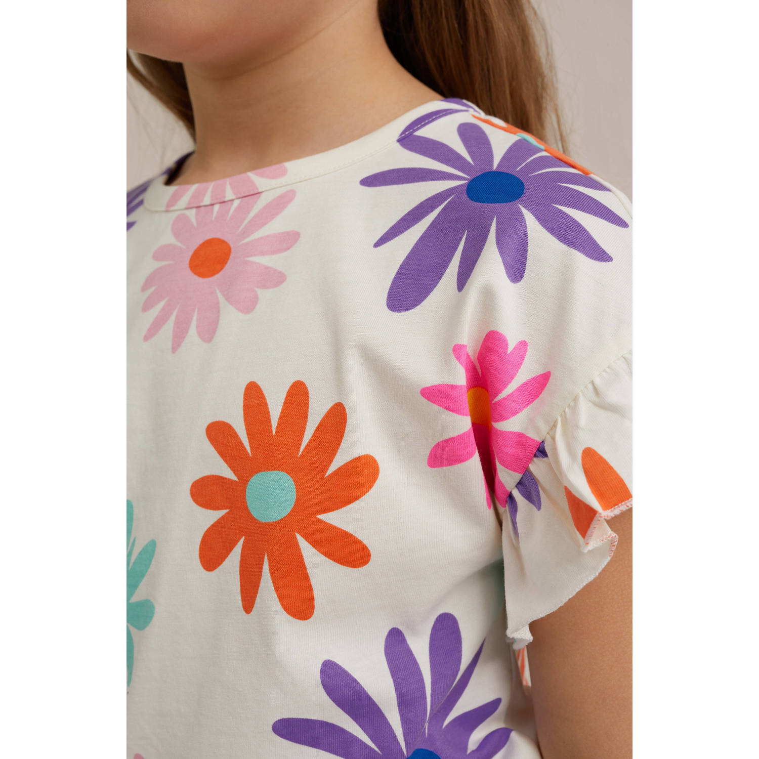 WE Fashion gebloemd T-shirt multicolor