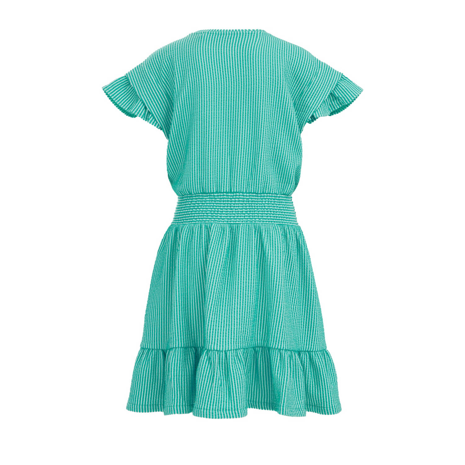 WE Fashion gestreepte jurk zeegroen