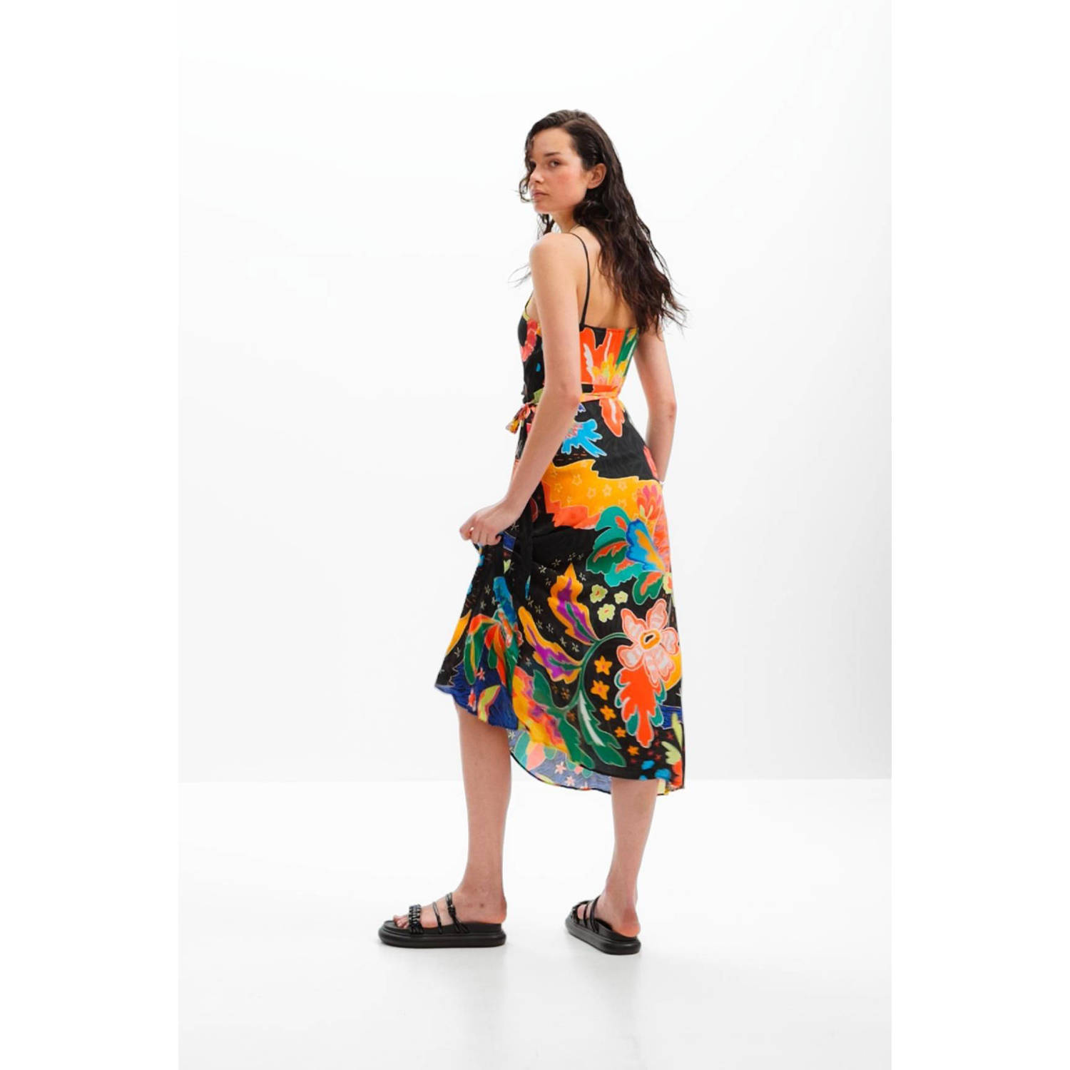 Desigual strandjurk zwart multi
