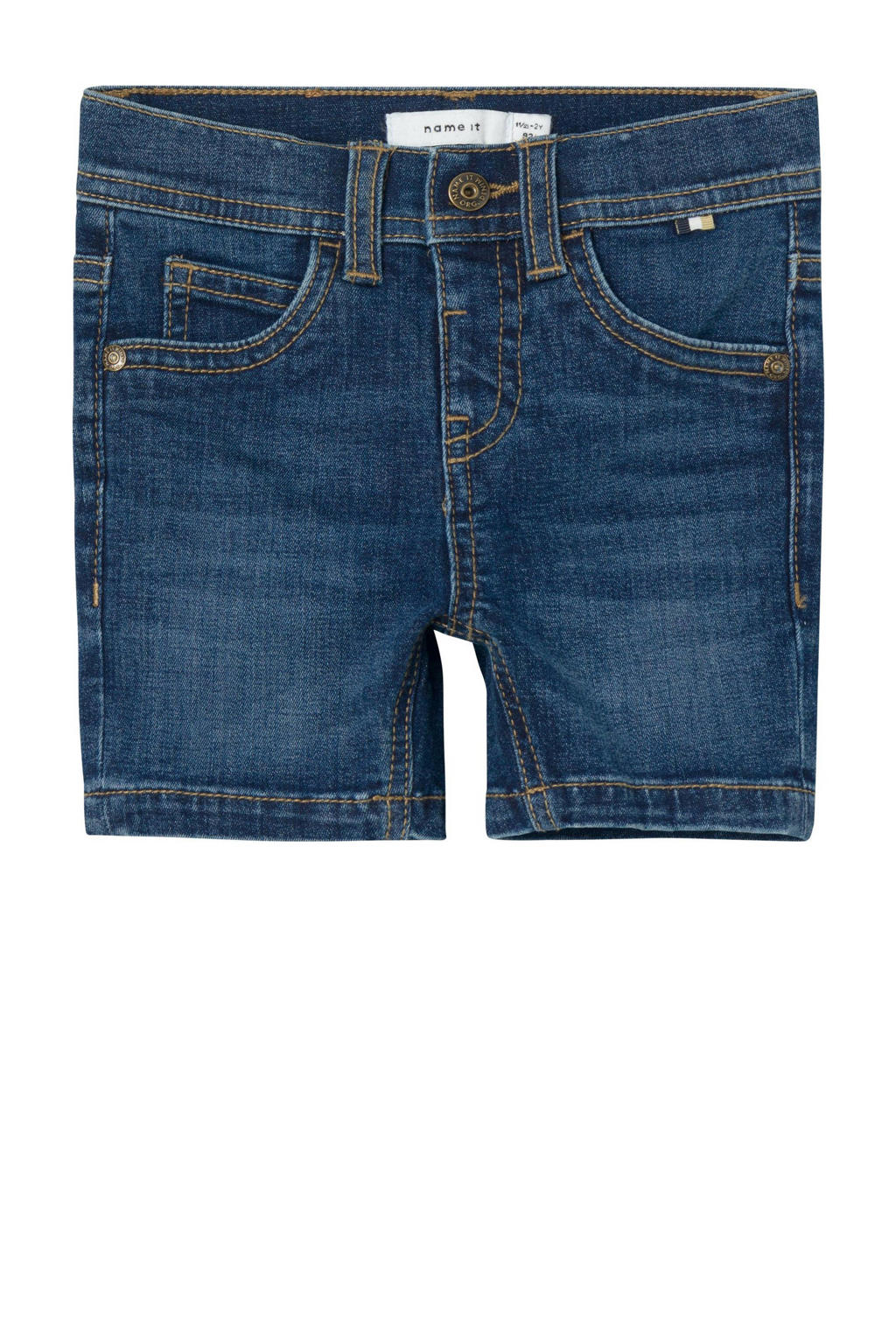 NAME IT MINI slim fit denim short NKMSILAS dark blue denim