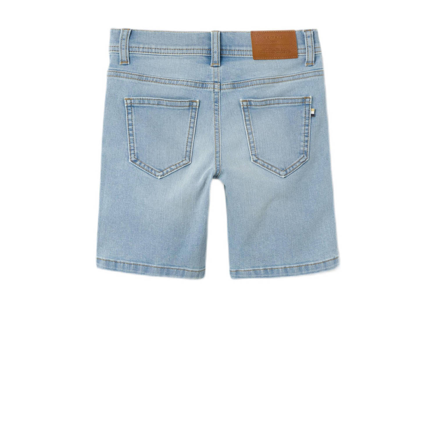 NAME IT KIDS slim fit denim short NKMSILAS light blue denim