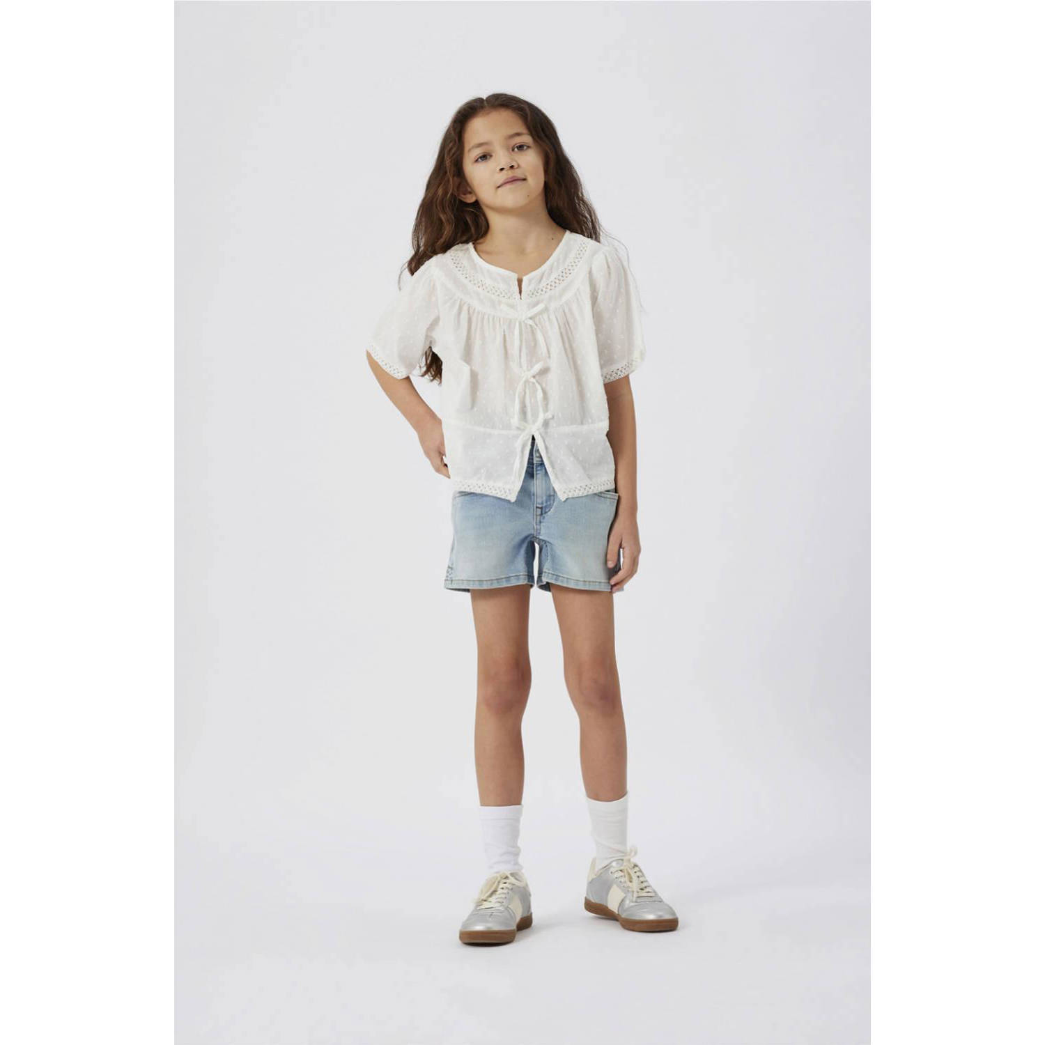 NAME IT KIDS slim fit denim short NKFSALLI light blue denim