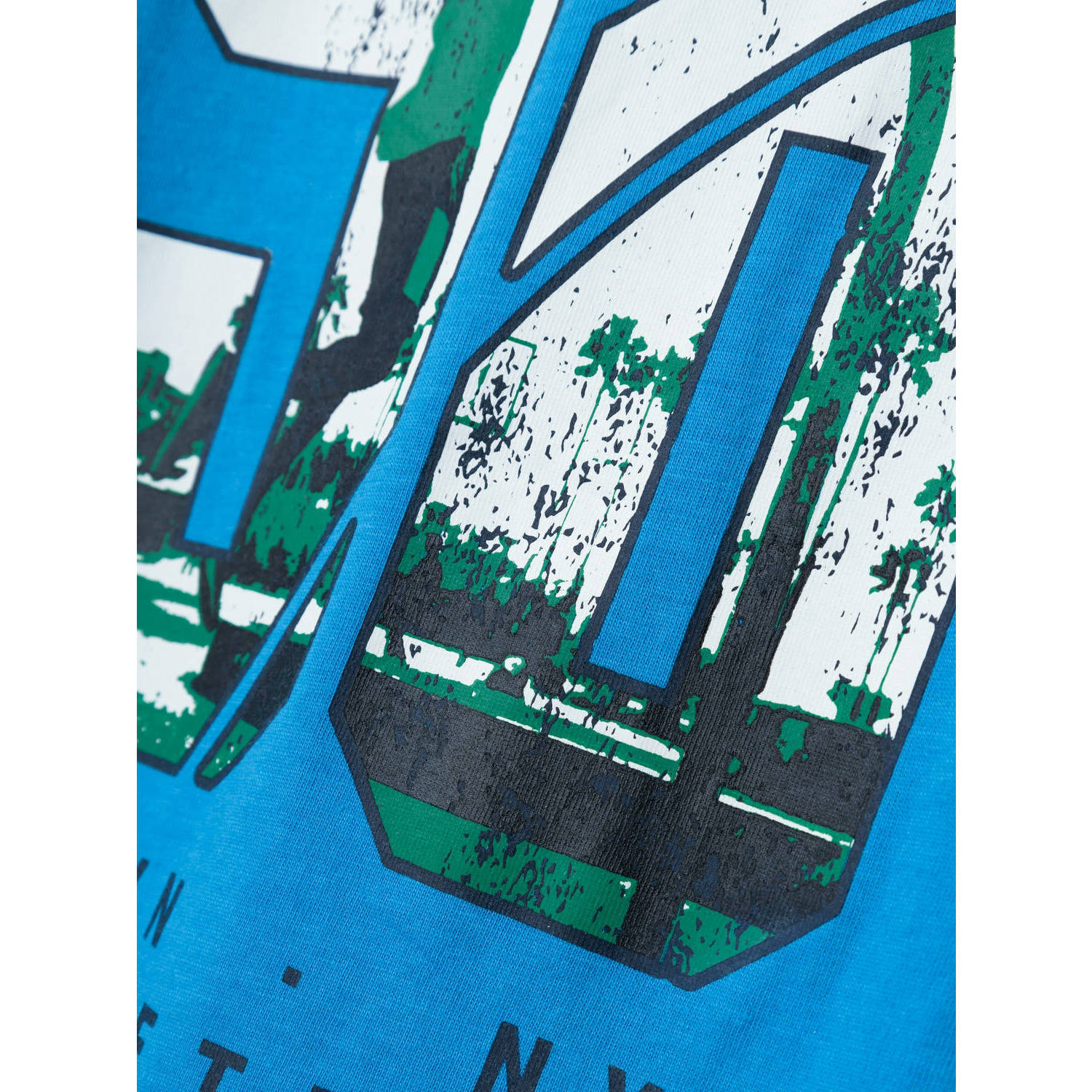 NAME IT KIDS T-shirt NKMHERRA met backprint hardblauw