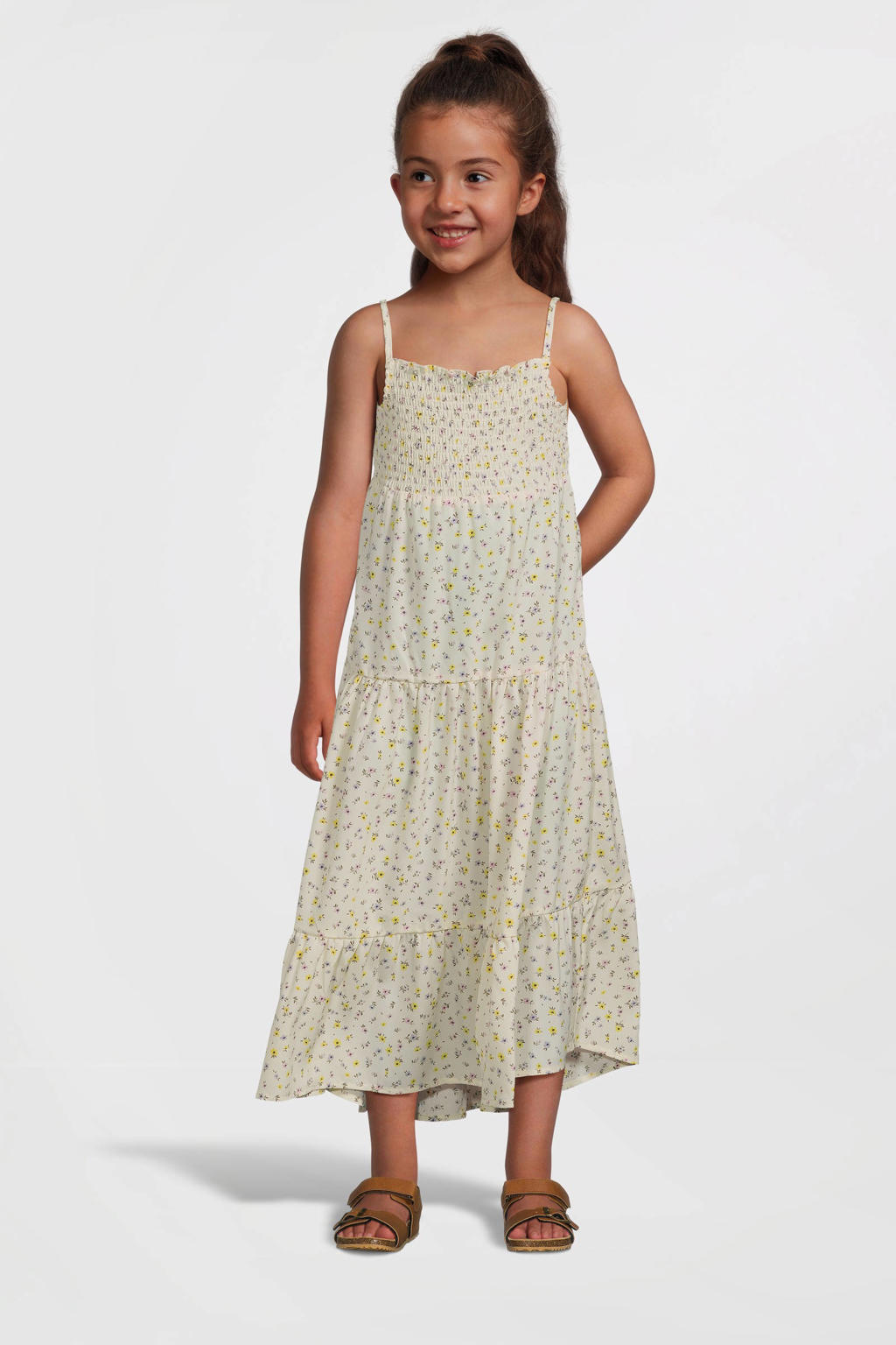 NAME IT KIDS maxi jurk NKFVINAYA zachtgeel/lila