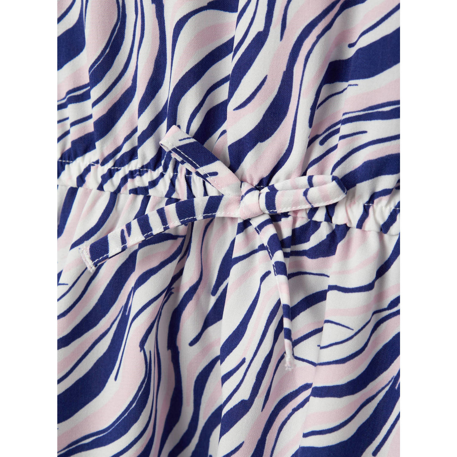 NAME IT KIDS jurk NKFVINAYA SPENCER FFFF met all over print en volant