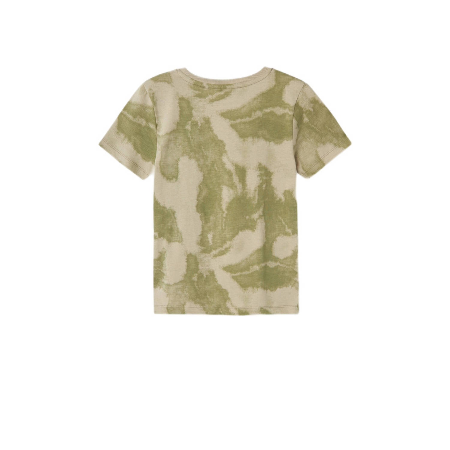 NAME IT KIDS T-shirt NKMVELUKAS met all over print armygroen