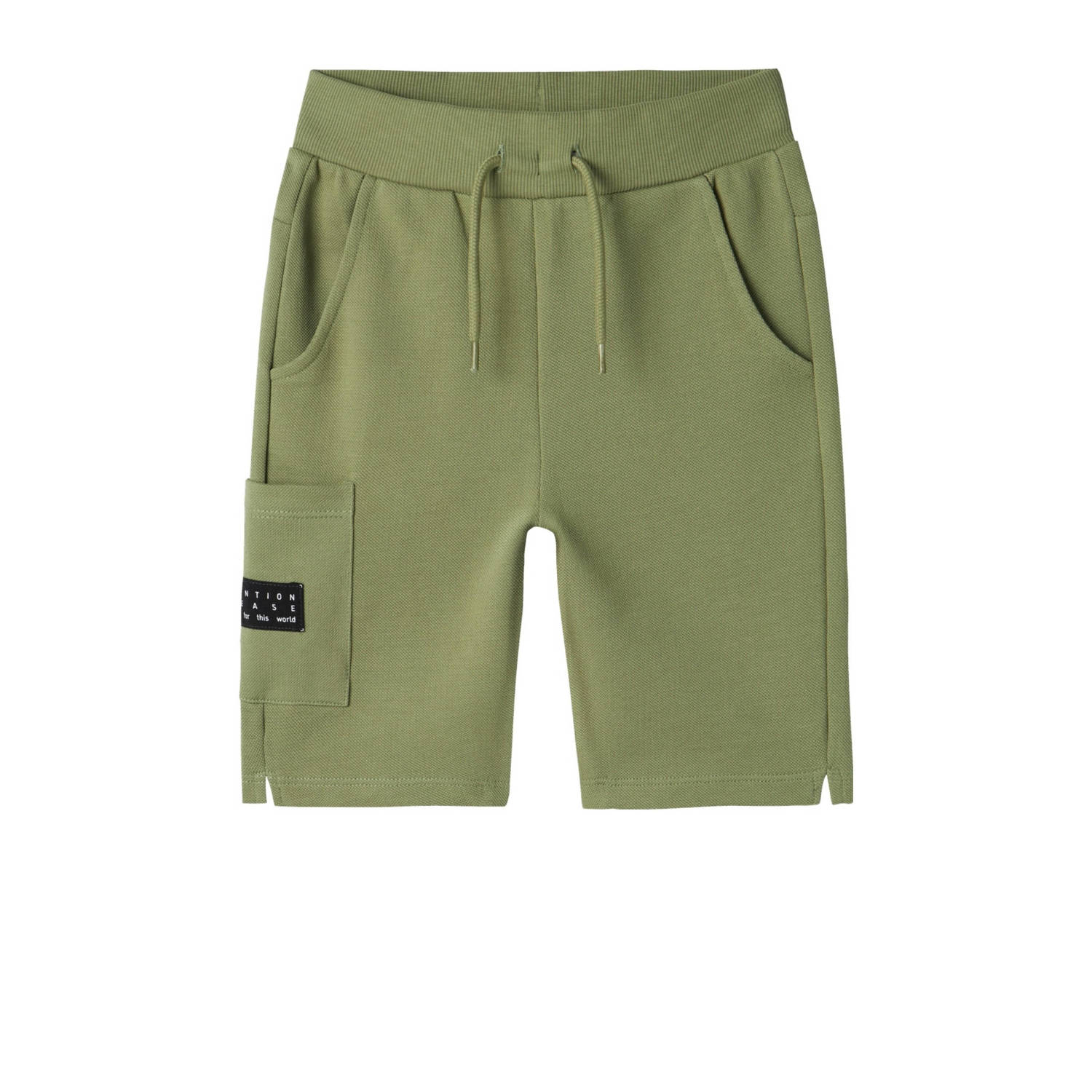 Name it KIDS sweatshort NKMVIVASSE armygroen Korte broek Effen 134