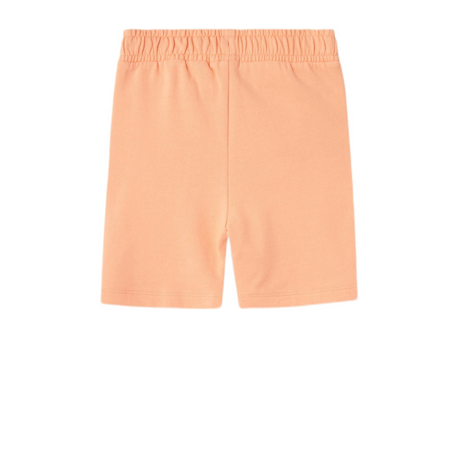 NAME IT KIDS sweatshort NKMHAVNE met tekst zachtoranje