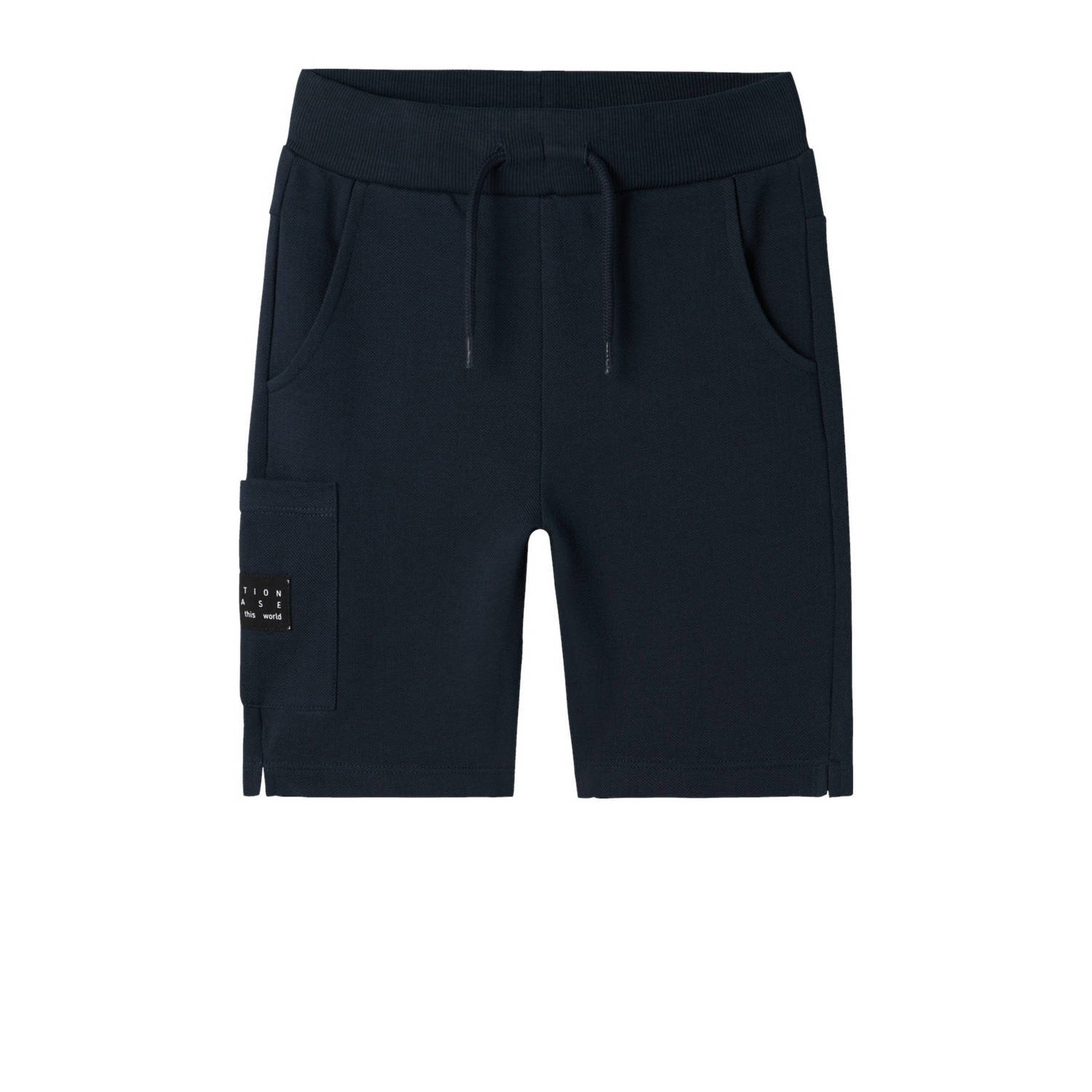 Name it KIDS sweatshort NKMVIVASSE donkerblauw Korte broek Effen 116