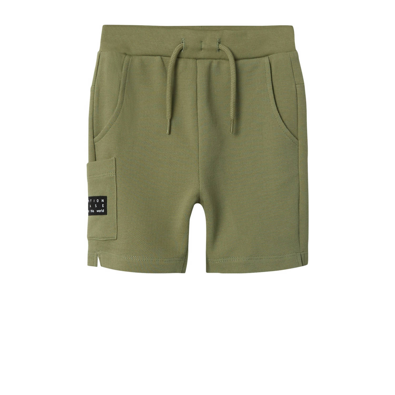 Name it MINI sweatshort NMMVIVASSE armygroen Korte broek Effen 110