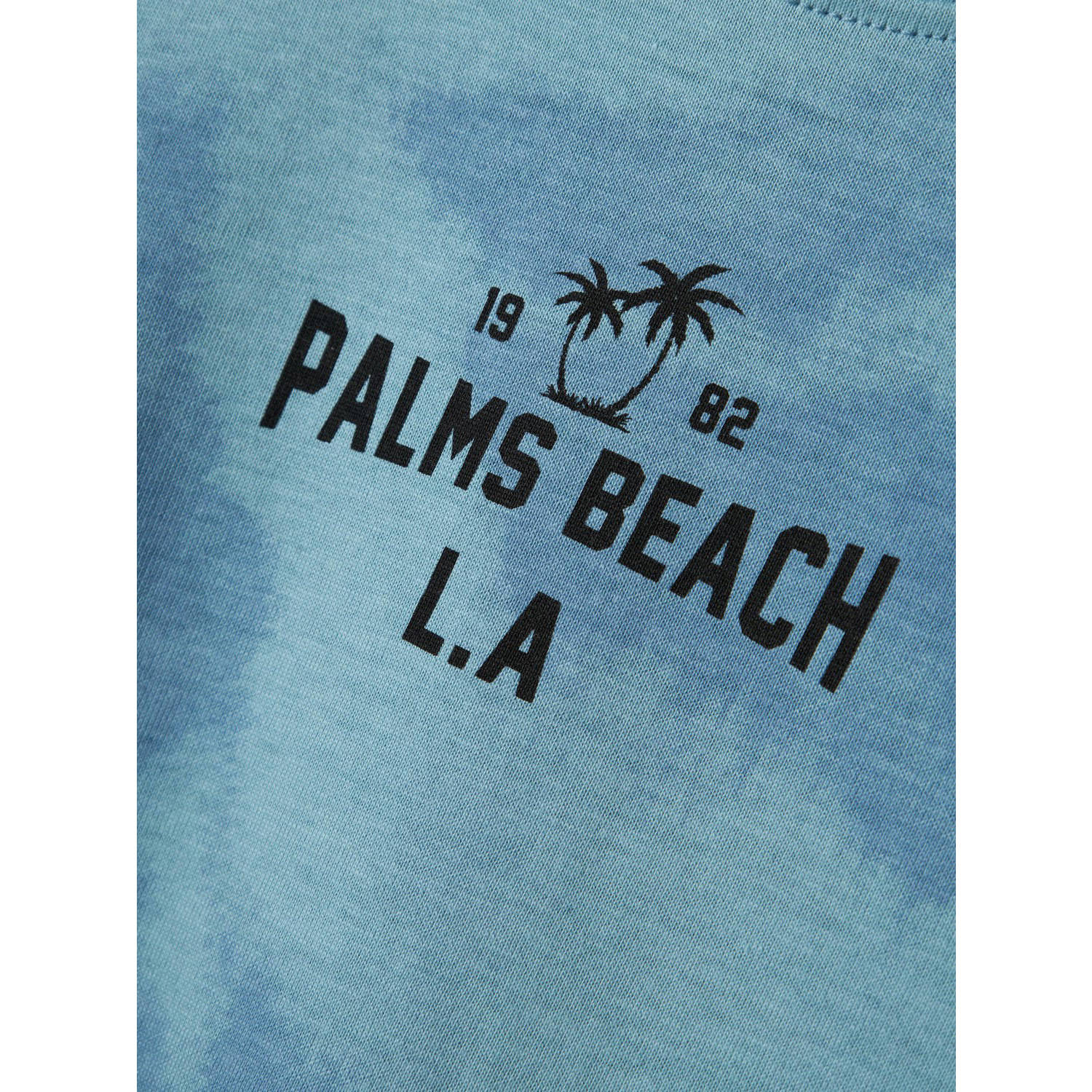 NAME IT KIDS T-shirt NKMVELUKAS met all over print middenblauw