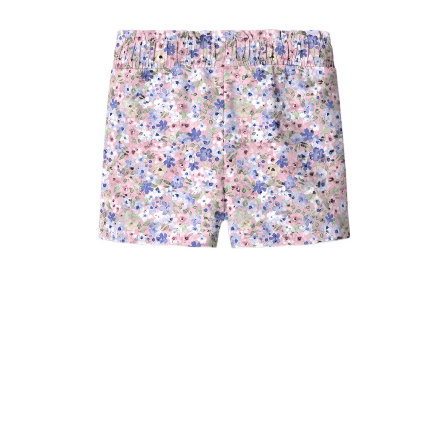 NAME IT MINI gebloemde casual short NMFHISSE roze multicolor