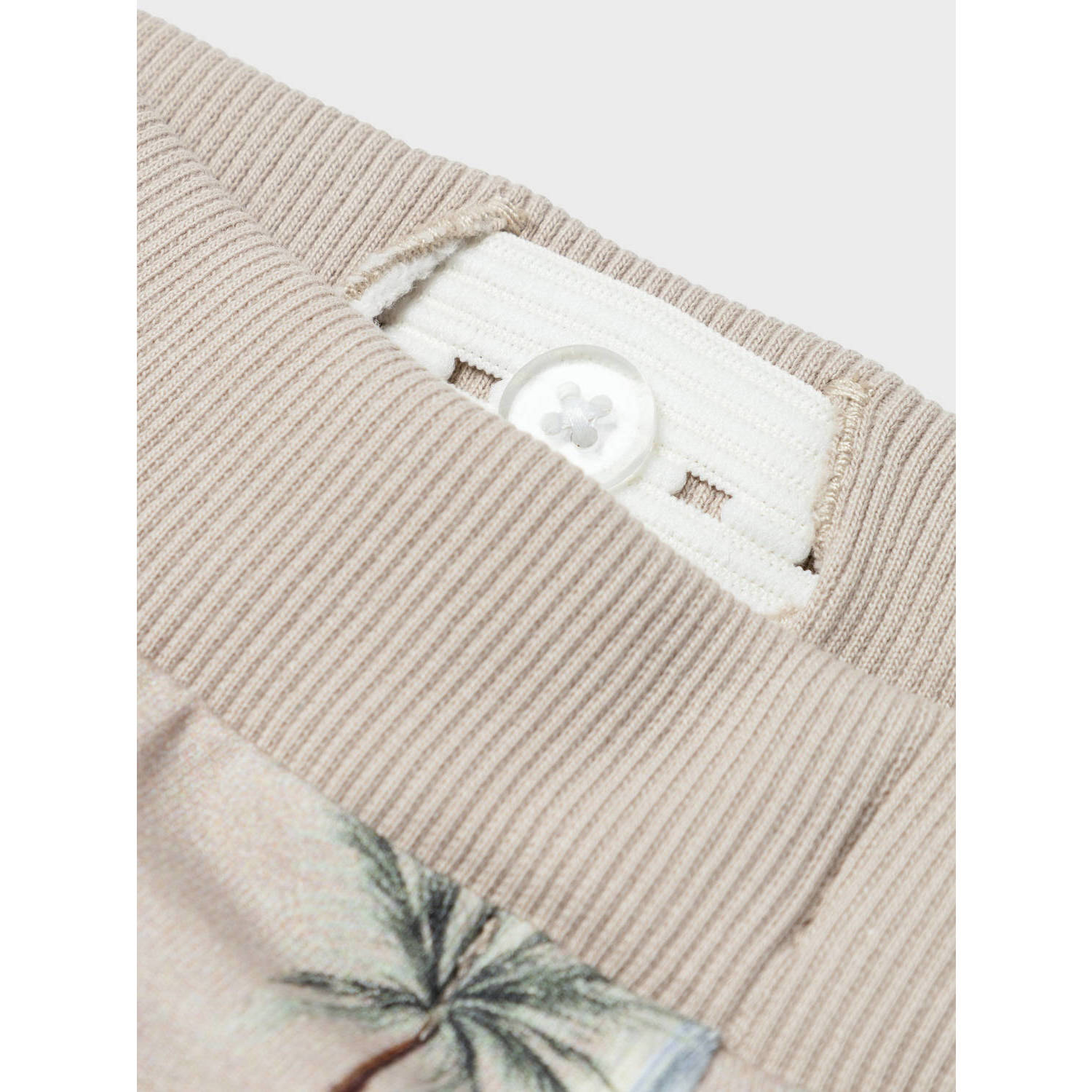 NAME IT MINI sweatshort NMMHERMOD met all over print beige blauw wit