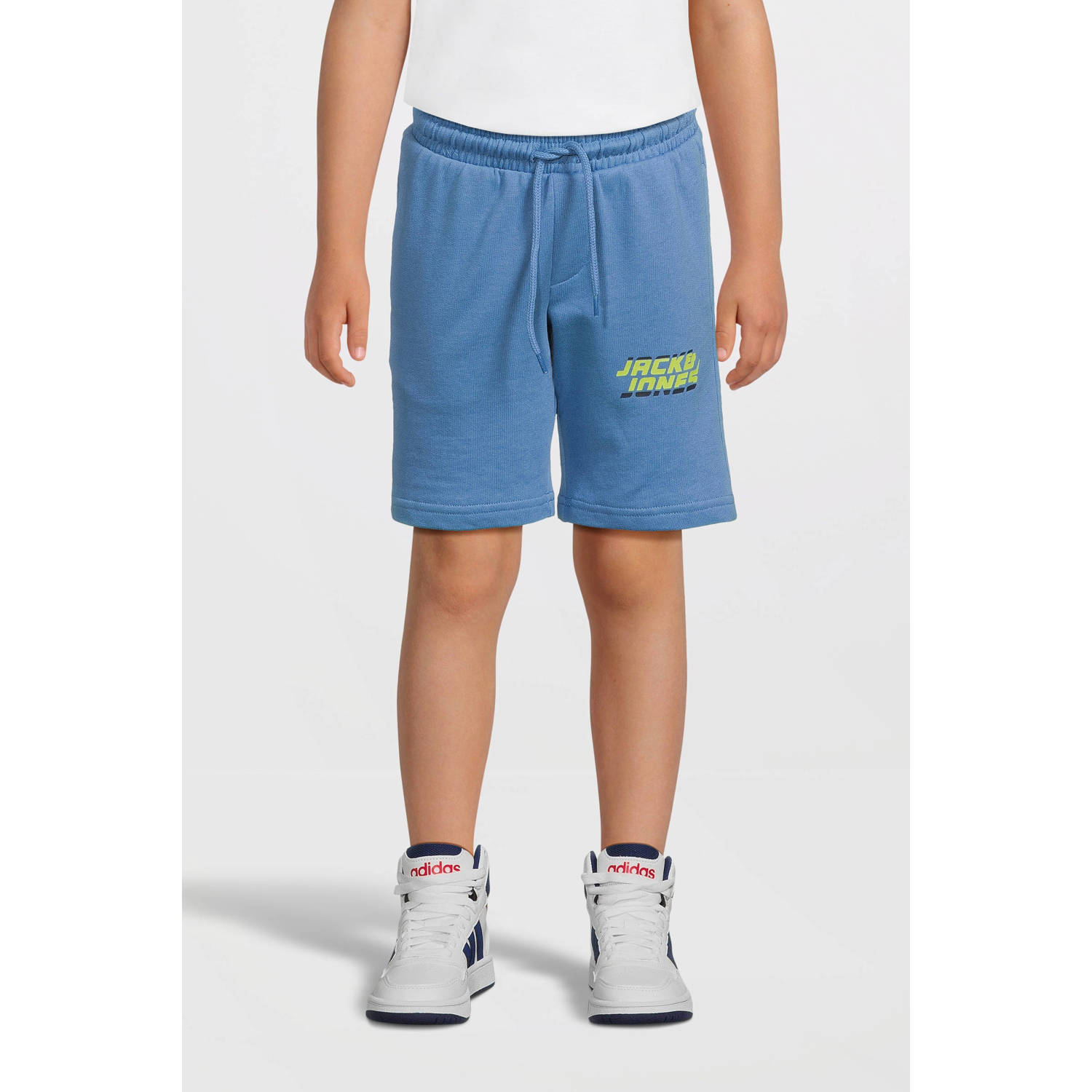 Jack & jones JUNIOR sweatshort JPSTKAPPER met logo lichtblauw Korte broek 128