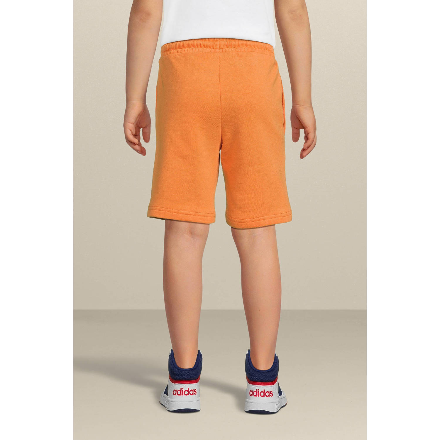 JACK & JONES JUNIOR sweatshort JPSTKAPPER met logo lichtoranje