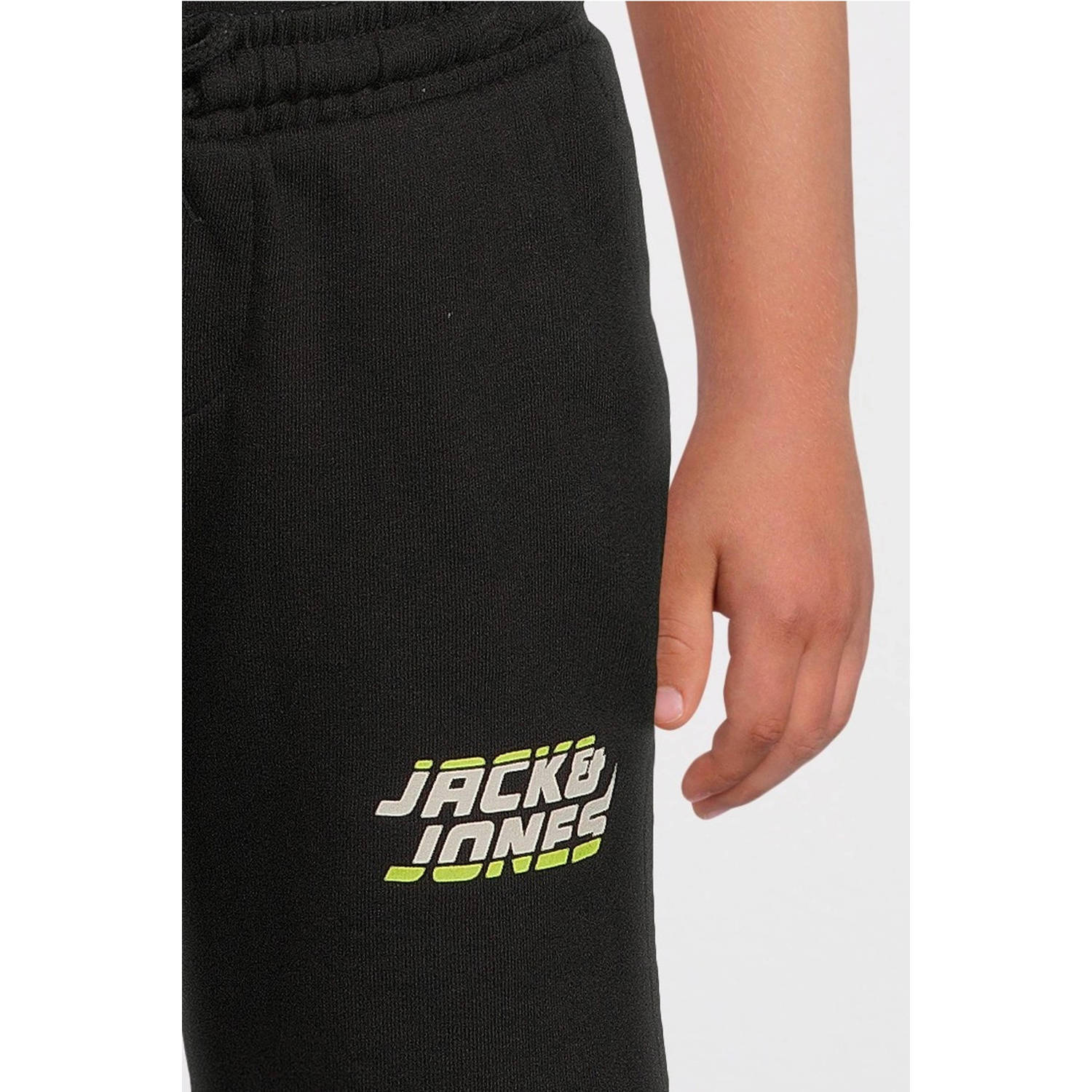 JACK & JONES JUNIOR sweatshort JPSTKAPPER met logo zwart
