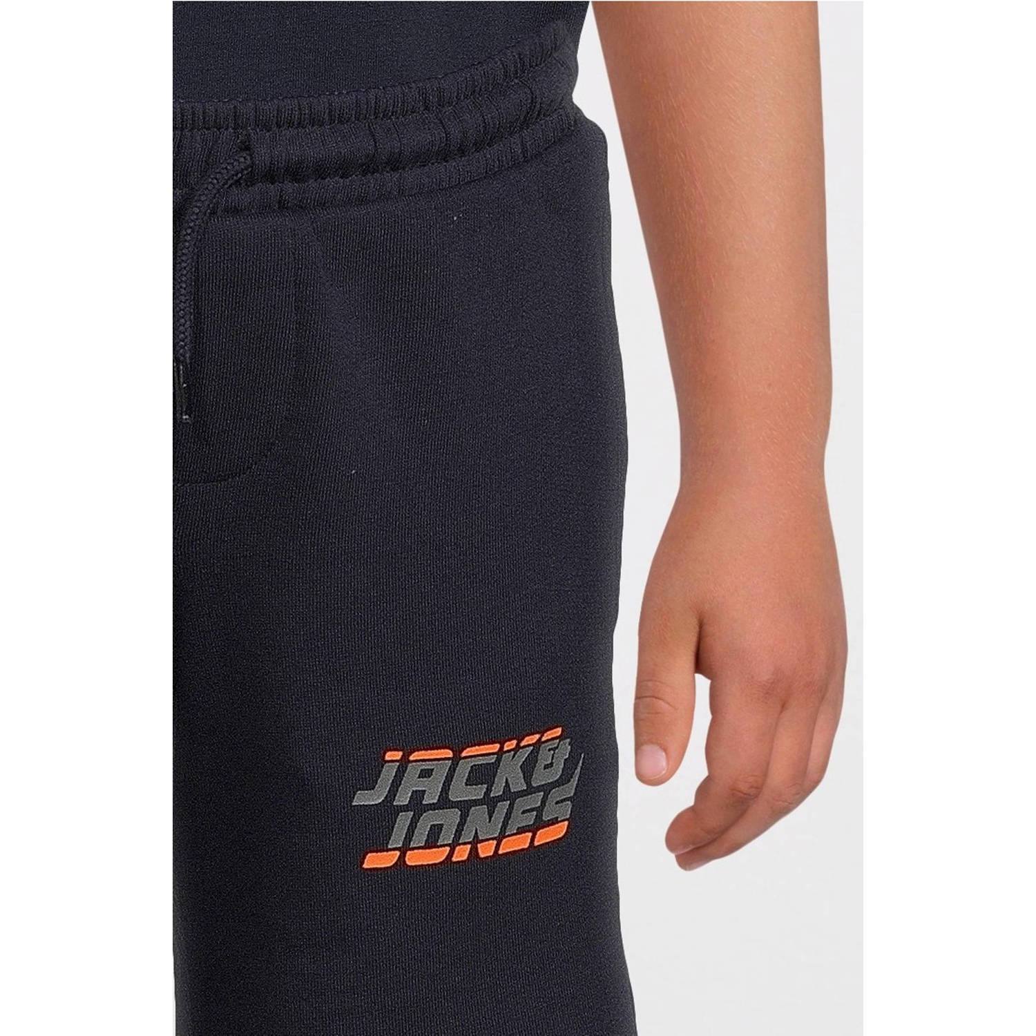 JACK & JONES JUNIOR sweatshort JPSTKAPPER met logo donkerblauw