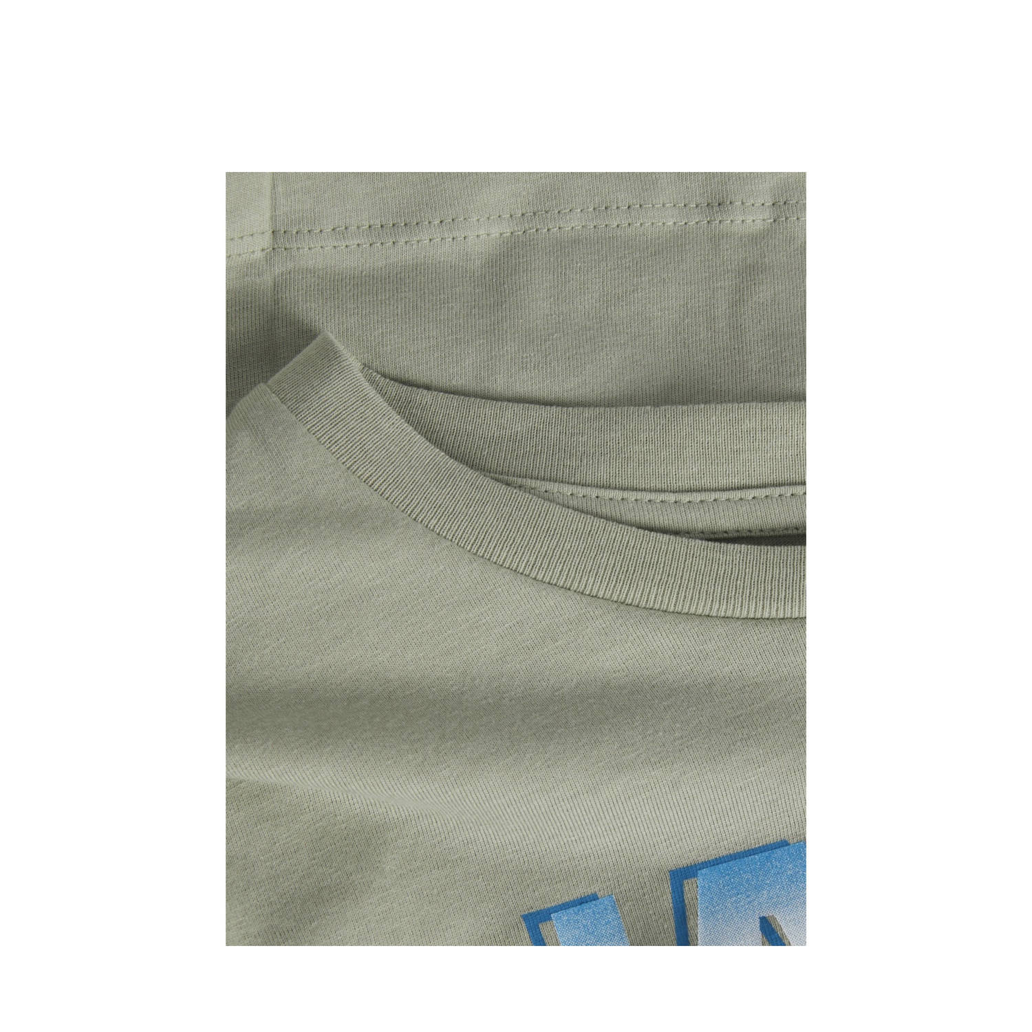 JACK & JONES JUNIOR T-shirt JCOKAPPER met logo saliegroen