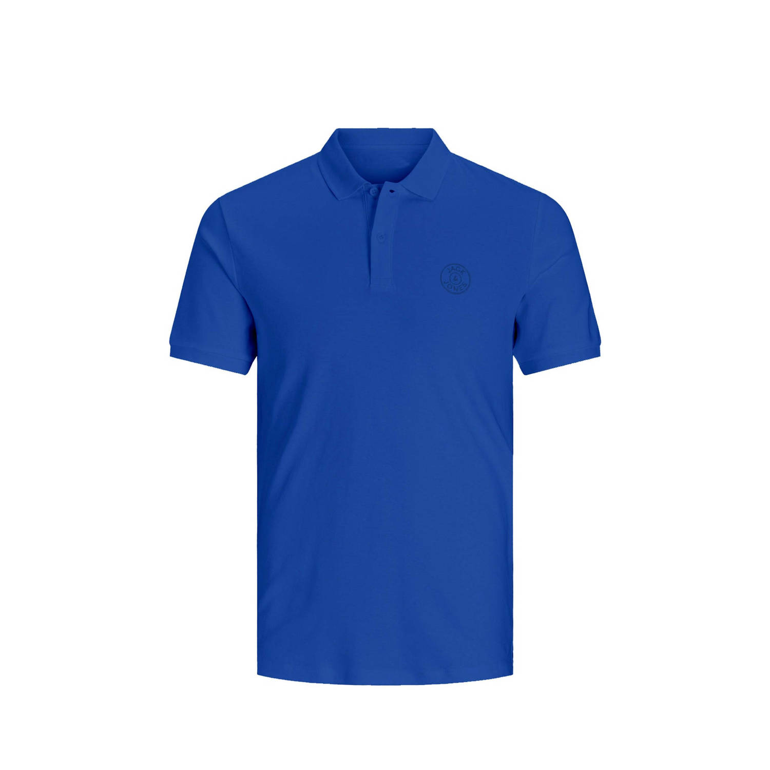 Jack & jones JUNIOR polo JCOJERSEY hardblauw Jongens Katoen Polokraag Effen 128