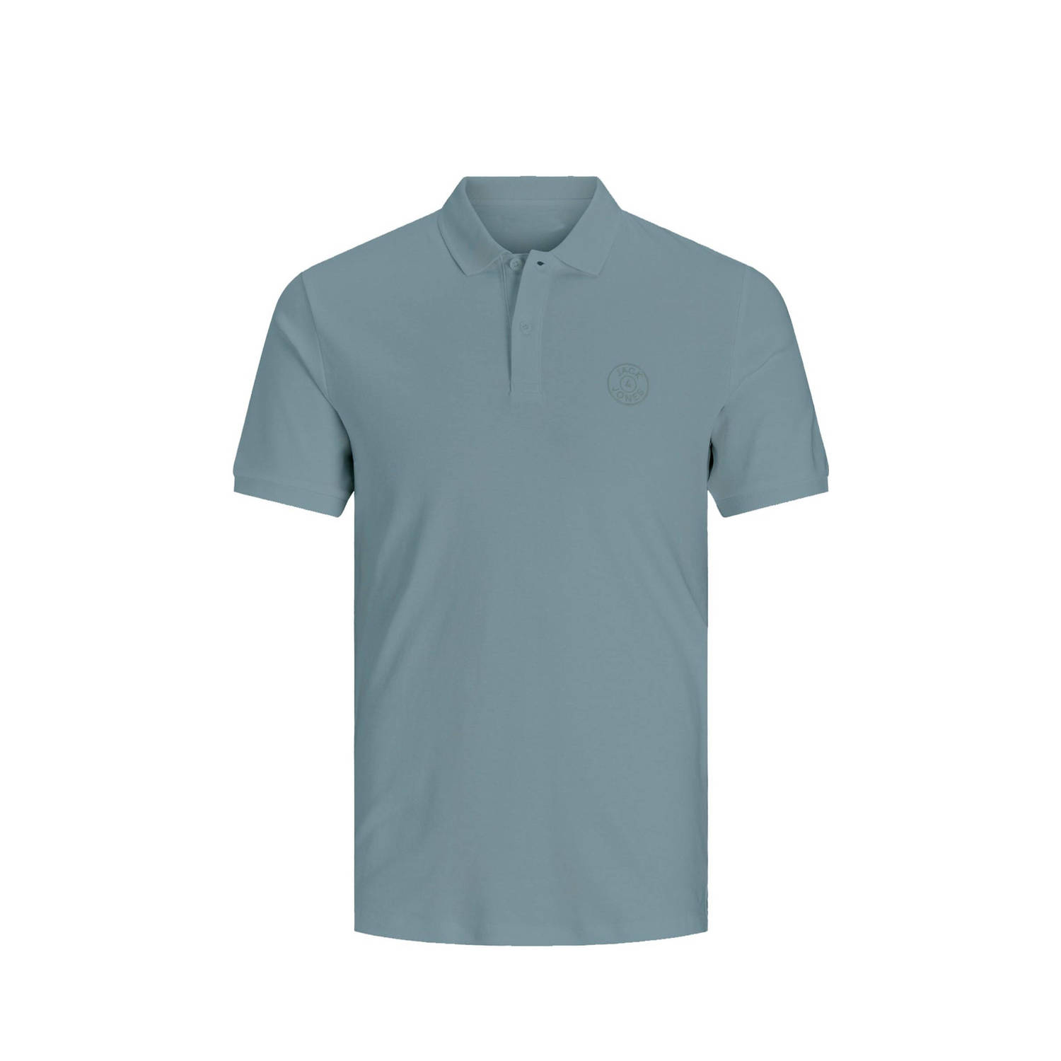 JACK & JONES JUNIOR polo JCOJERSEY grijsblauw