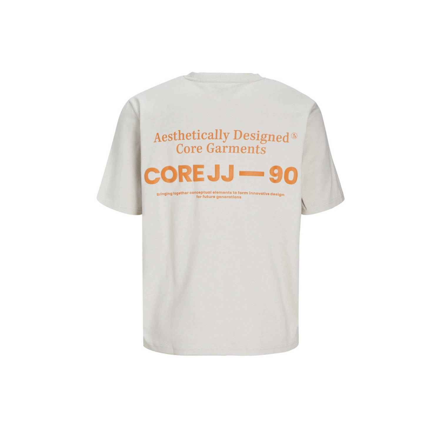 JACK & JONES JUNIOR T-shirt JCOTEXT met backprint offwhite