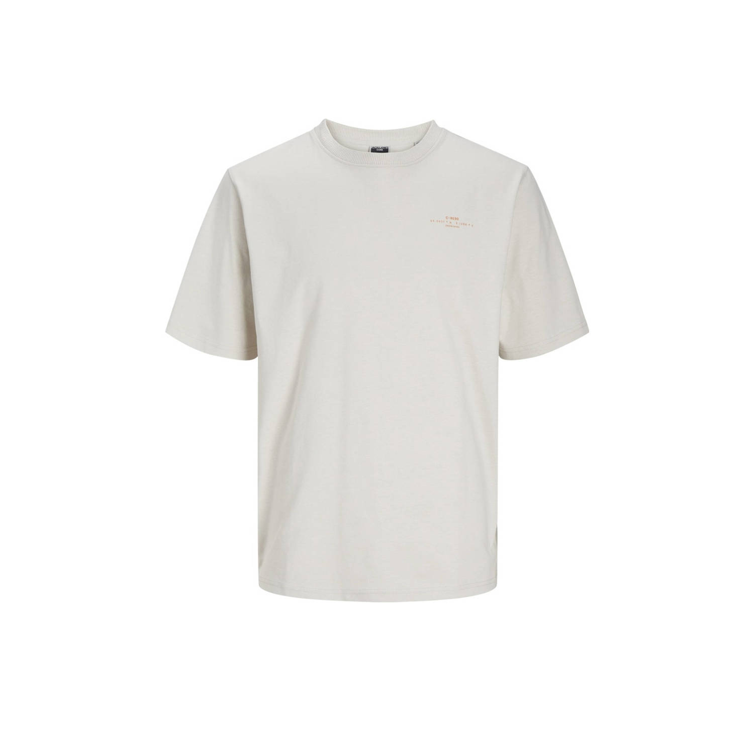 JACK & JONES JUNIOR T-shirt JCOTEXT met backprint offwhite