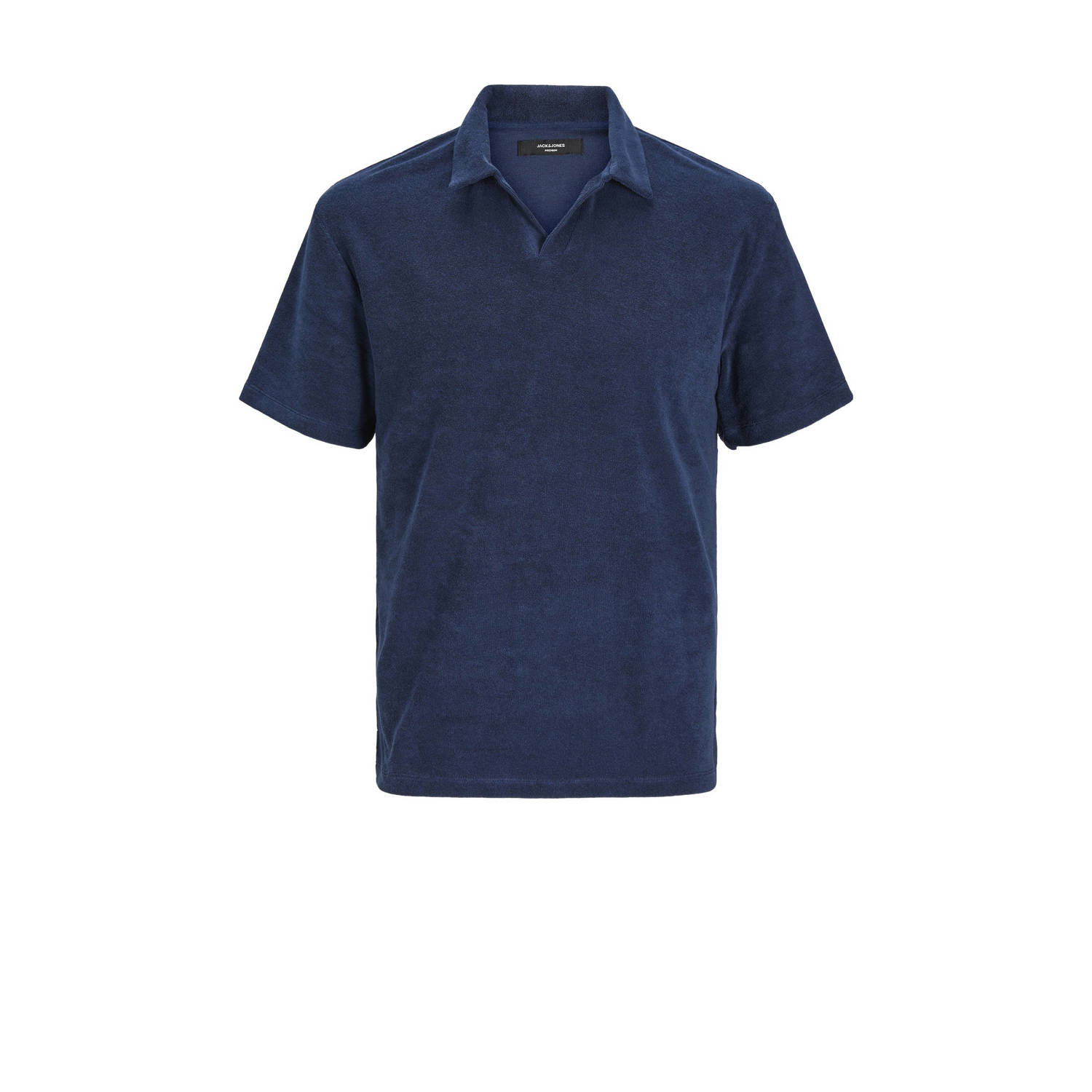 JACK & JONES JUNIOR badstof polo JPRBLA donkerblauw