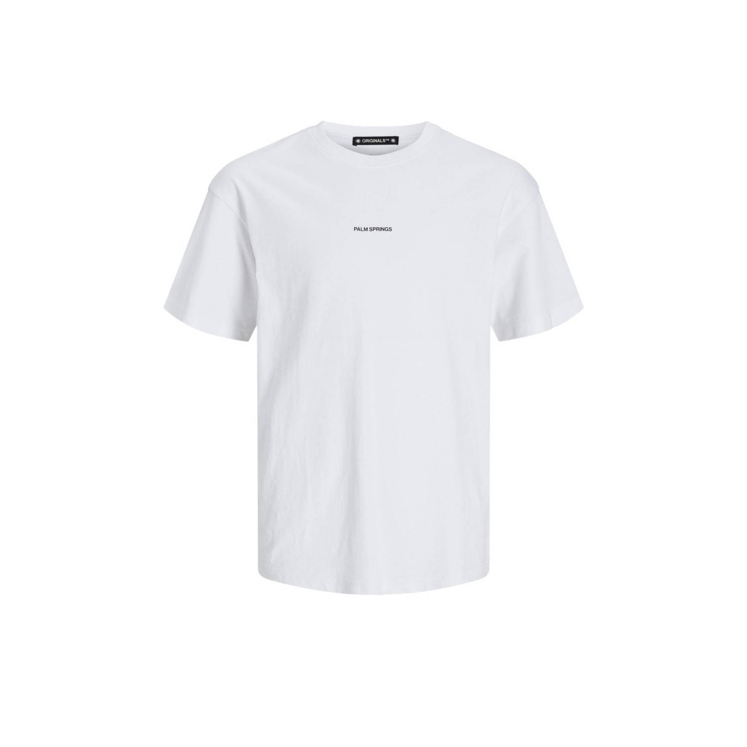 Jack & jones JUNIOR T-shirt JORARUBA LANDSCAPE met backprint wit Jongens Katoen Ronde hals 164