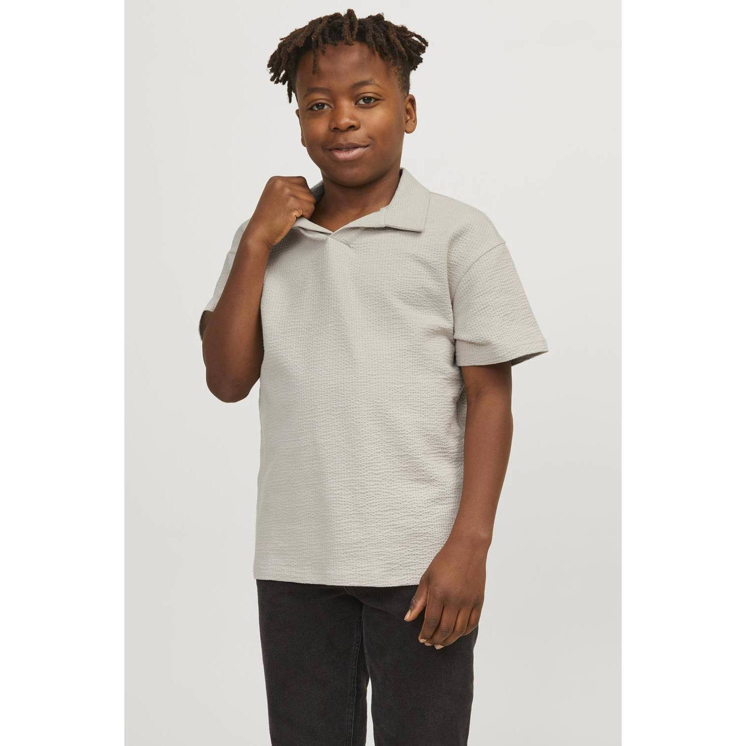 Jack & jones JUNIOR polo JCOFRED beige Jongens Stretchkatoen Polokraag 140