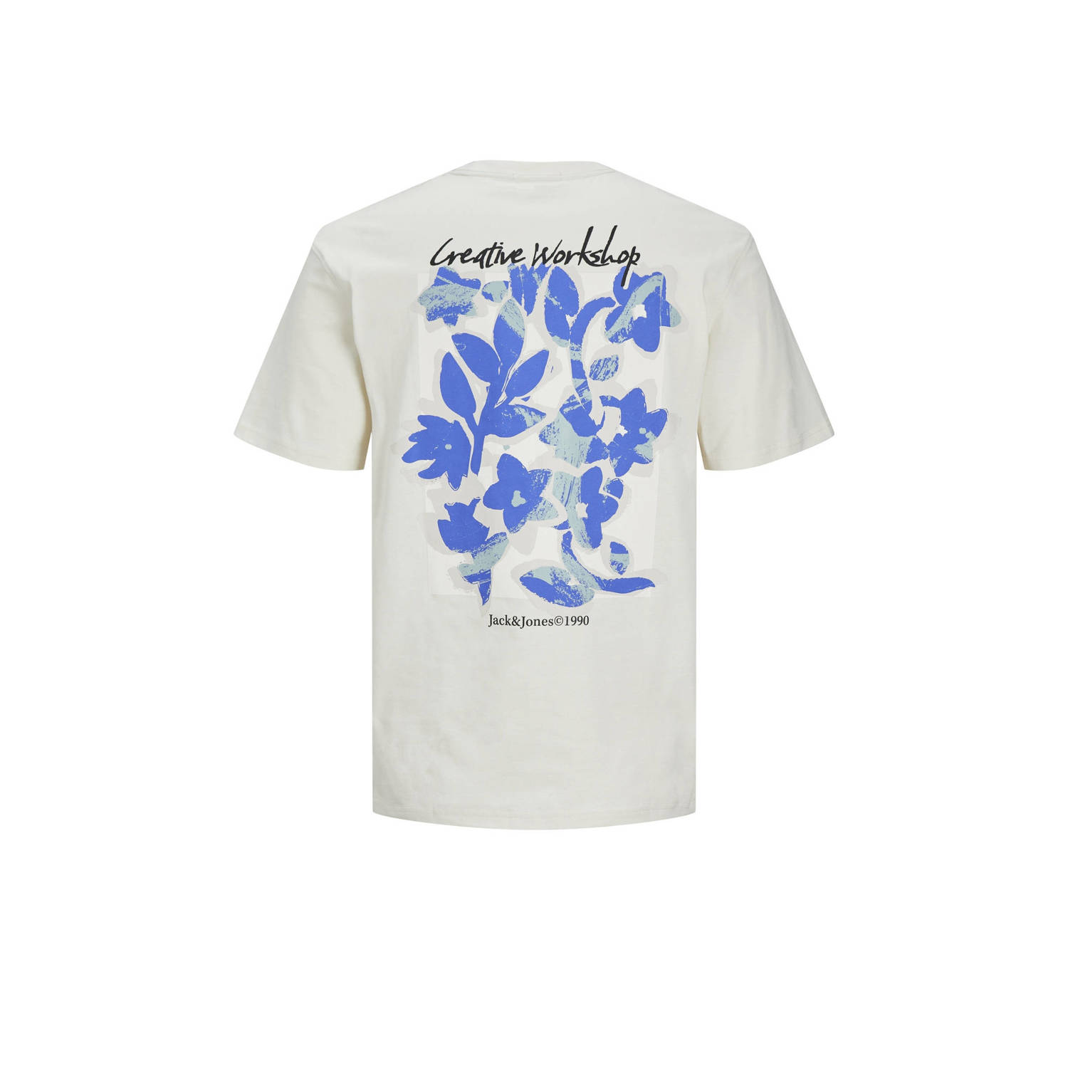 JACK & JONES JUNIOR T-shirt JORMARBELLA met backprint ecru
