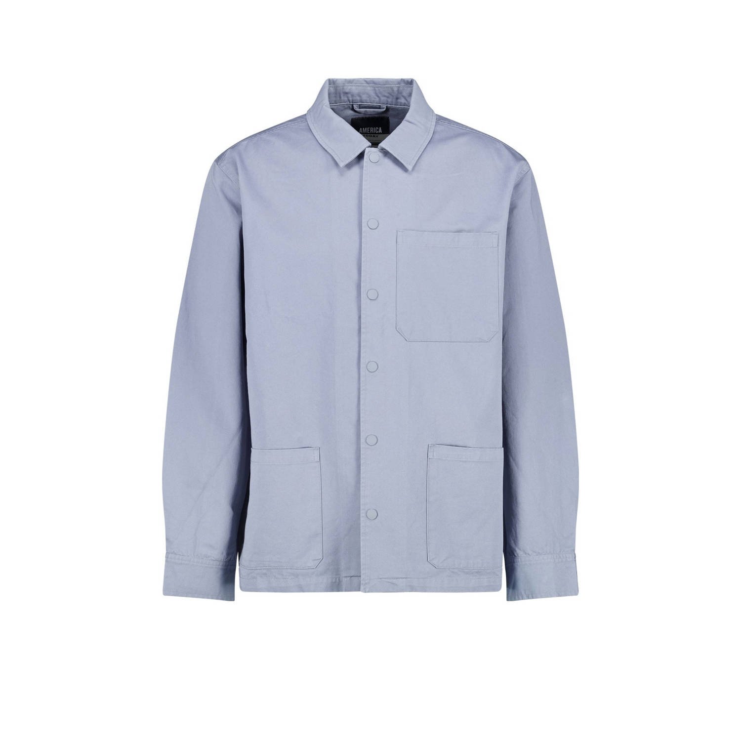America Today regular fit overshirt Hayes washed blue