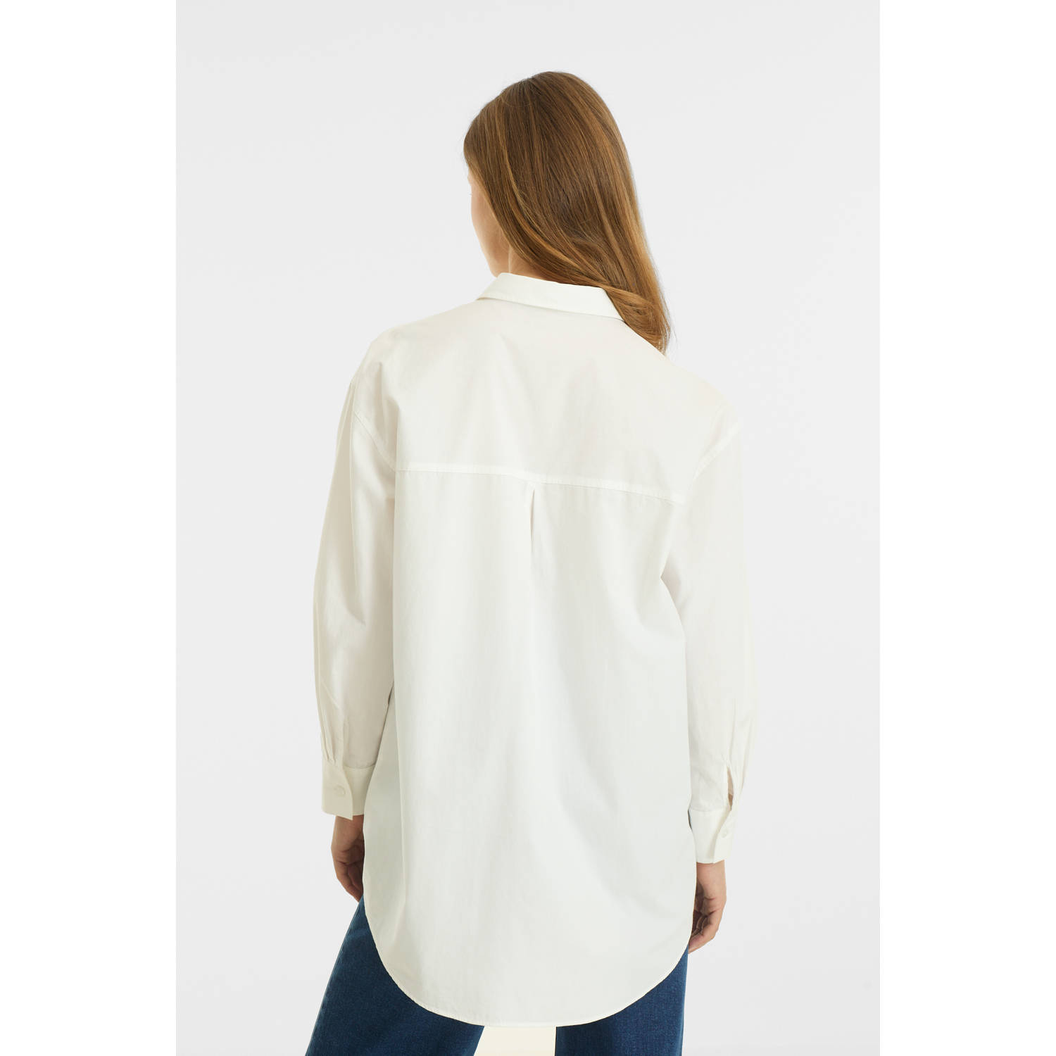 anytime oversized poplin blouse wit